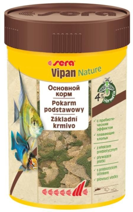 Sera корм для рыб основной в хлопьях VIPAN NATURE, 250 мл, 60 г #1