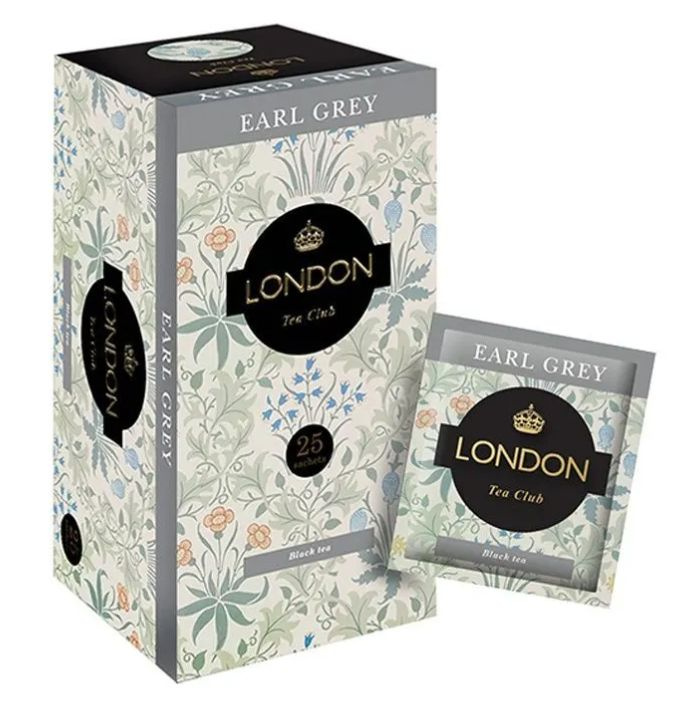 Чай ТМ London Tea Club "Earl Grey" с бергамотом 25 пакетиков 4 пачки #1