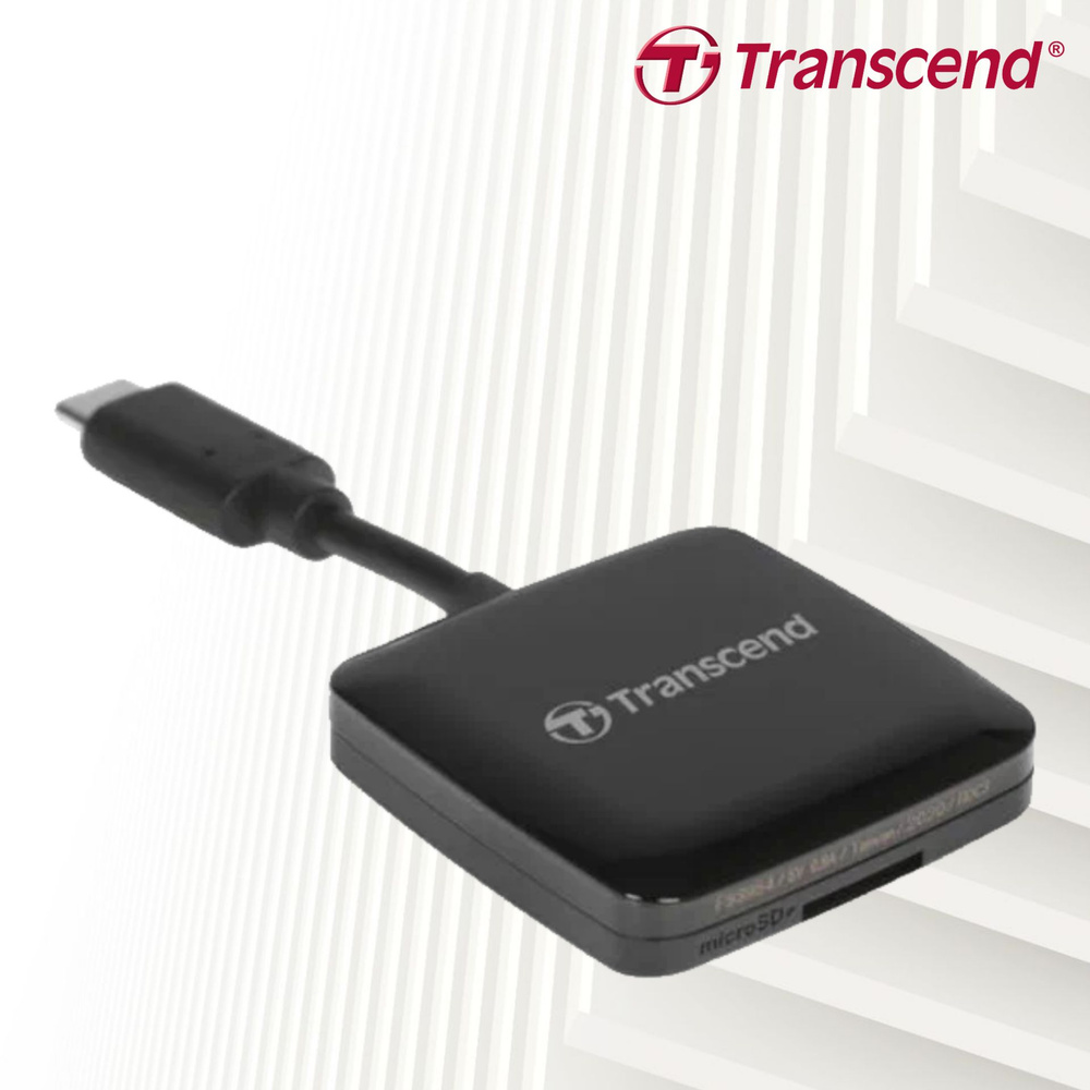 Кардридер Transcend RDC3 с интерфейсом USB Type-C для карт памяти SD/microSD (TS-RDC3)  #1