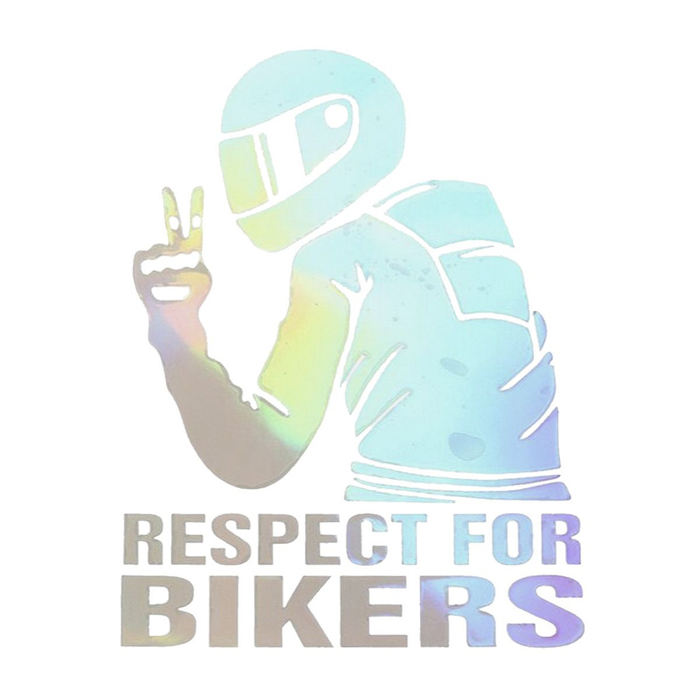 Наклейка на авто Respect For Bikers хамелеон #1