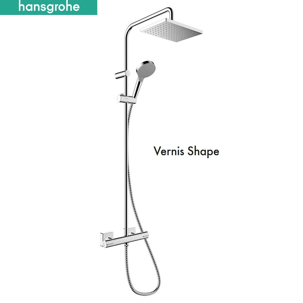 Душевая стойка Hansgrohe Vernis Shape 26286000 Showerpipe 230 1jet с термостатом, хром  #1