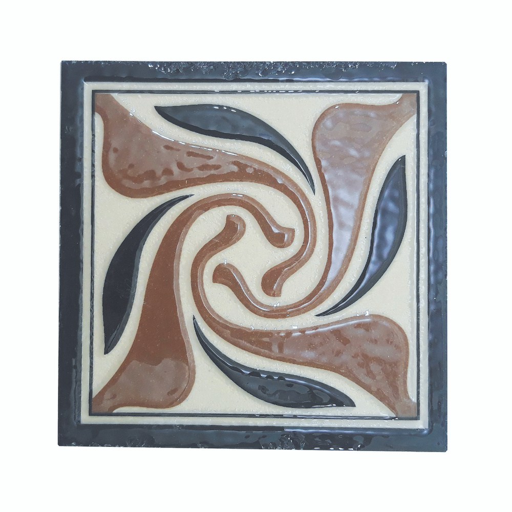 Вставка Роскошная мозаика Серия вставки керамические 80x80 Вк 207 рельефный 8x8см цвет коричневый  #1