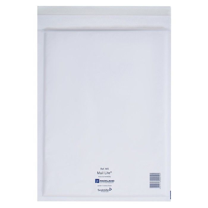 Крафт-конверт с воздушно-пузырьковой плёнкой Mail lite H/5, 27 х 36 см, white  #1