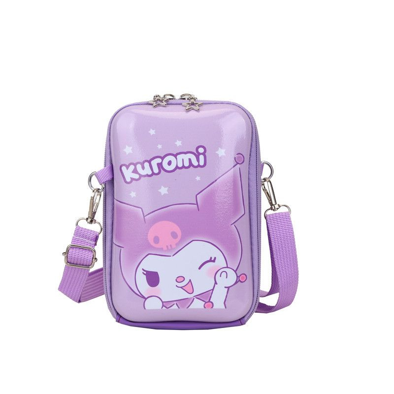Сумочка детская на плечо Куроми, цвет - нежно-сиреневый, жесткая пластиковая конструкция / сумка Kuromi #1