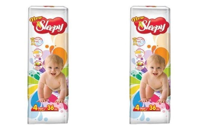 Sleepy Подгузники детские Super pack, размер 4 Maxi, 8-18 кг, 36 шт/уп, 2 уп  #1