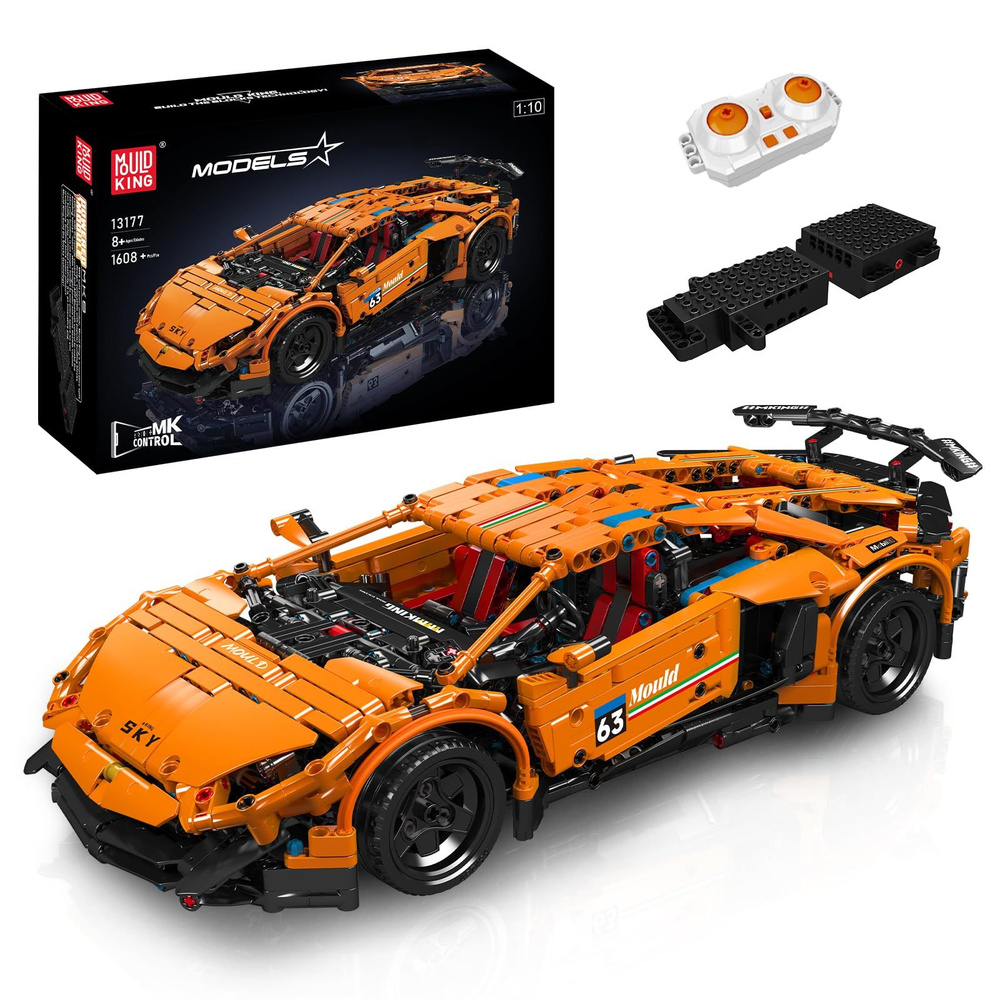 Конструктор Mould King 13177 Спорткар Lamborghini Aventador SVJ,1488деталей  #1