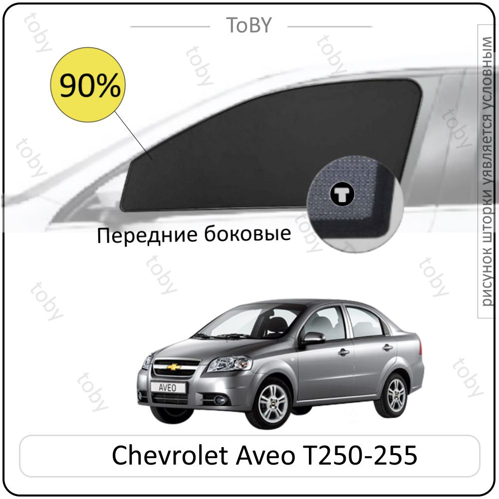 Шторки на автомобиль солнцезащитные CHEVROLET Aveo T250 1 Седан 4дв. (2006 - 2011) на передние двери #1