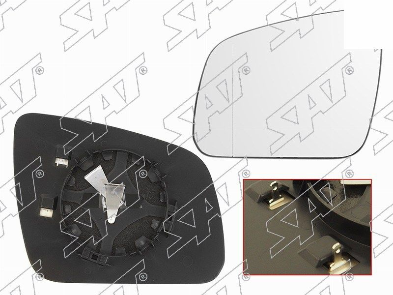 ST-MD08-940G-2 Полотно зеркала MERCEDES W204 06-11 LH асферическое с обогревом  #1