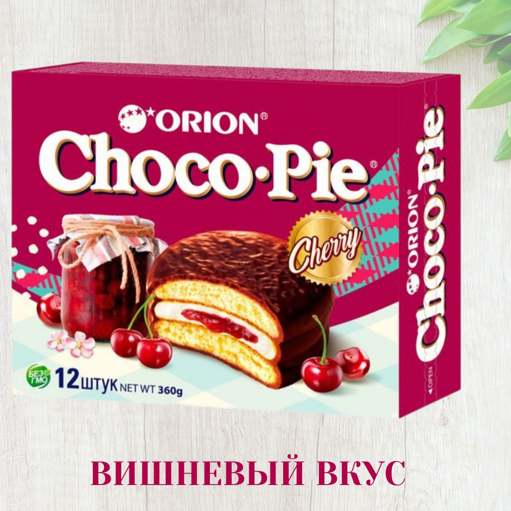 Пирожное Choco Pie Orion Вишня, 12 шт. #1