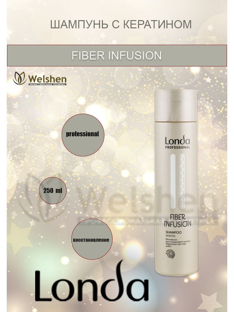 Шампунь для волос с кератином Fiber Infusion Londa Professional, 250 мл. #1