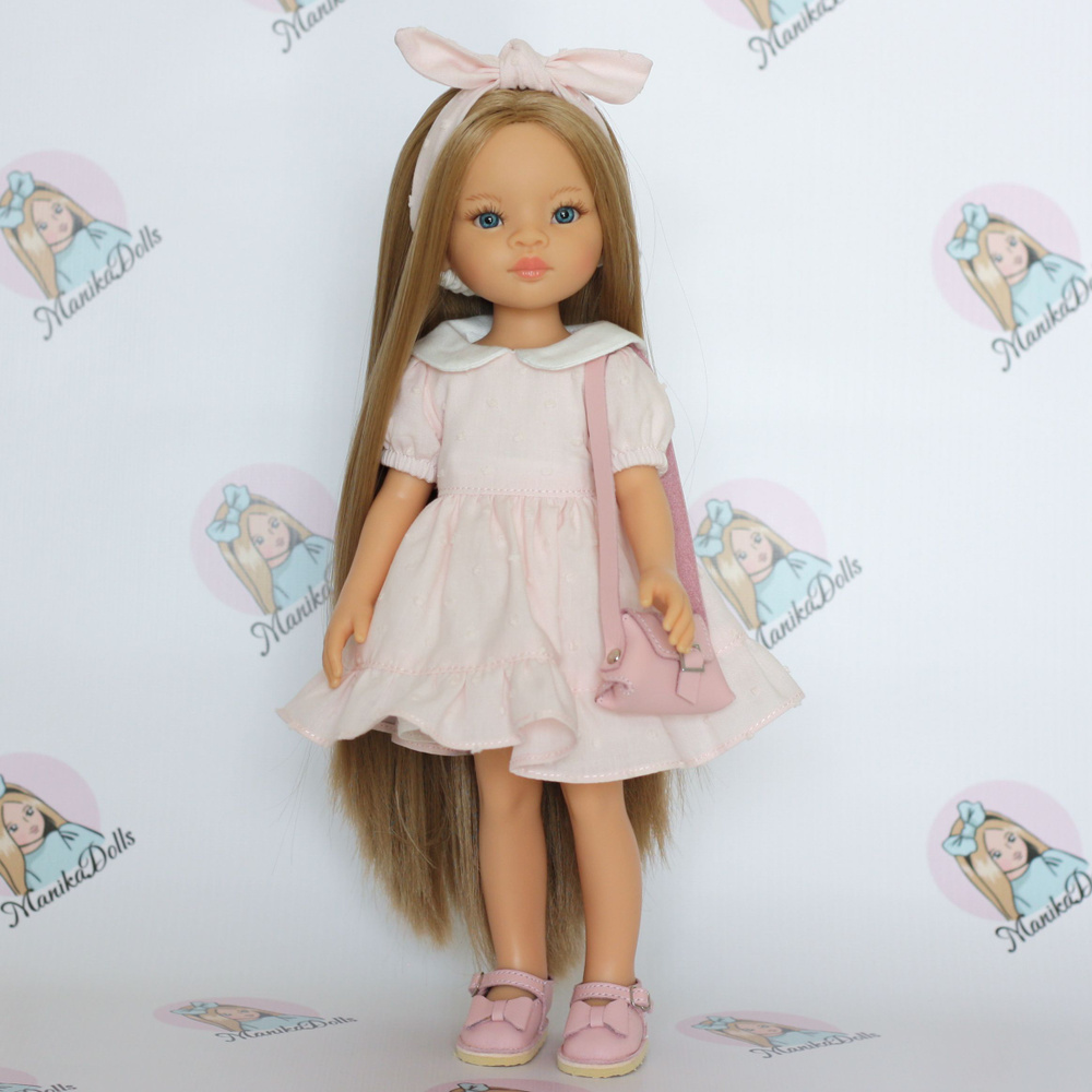 Одежда/аксессуары для кукол Паола Рейна (Paola Reina) 32-34 см, Платье + украшение для волос  #1