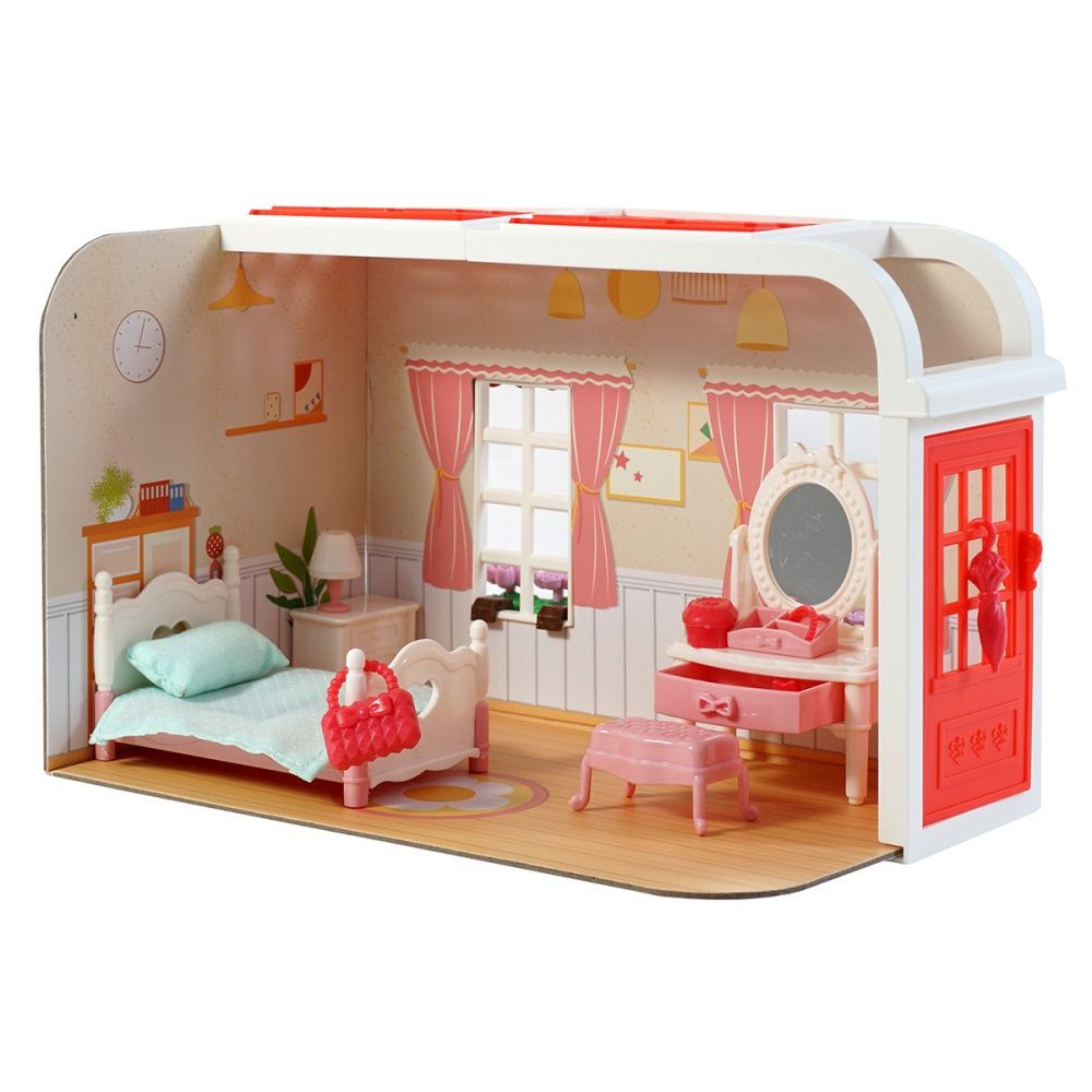 Мебель для кукол КНР "Bedroom", домашняя, пластик, в коробке, FDE87111 (2158270)  #1