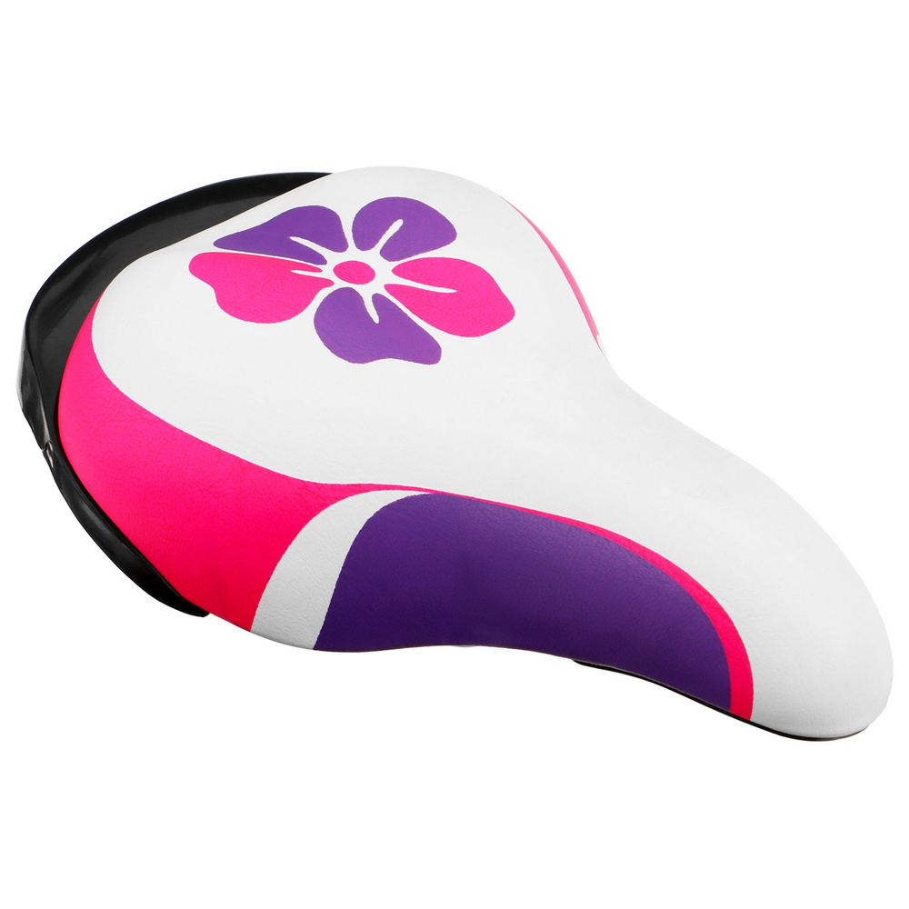 Седло Dream Bike, детское, цвет белый/фиолетовый/розовый #1