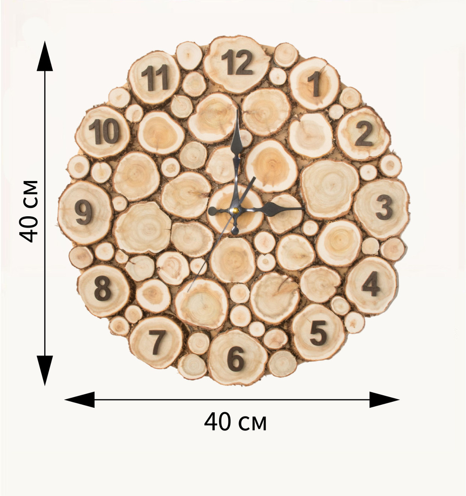 Настенные часы для бани и сауны из можжевельника d-40 см #1