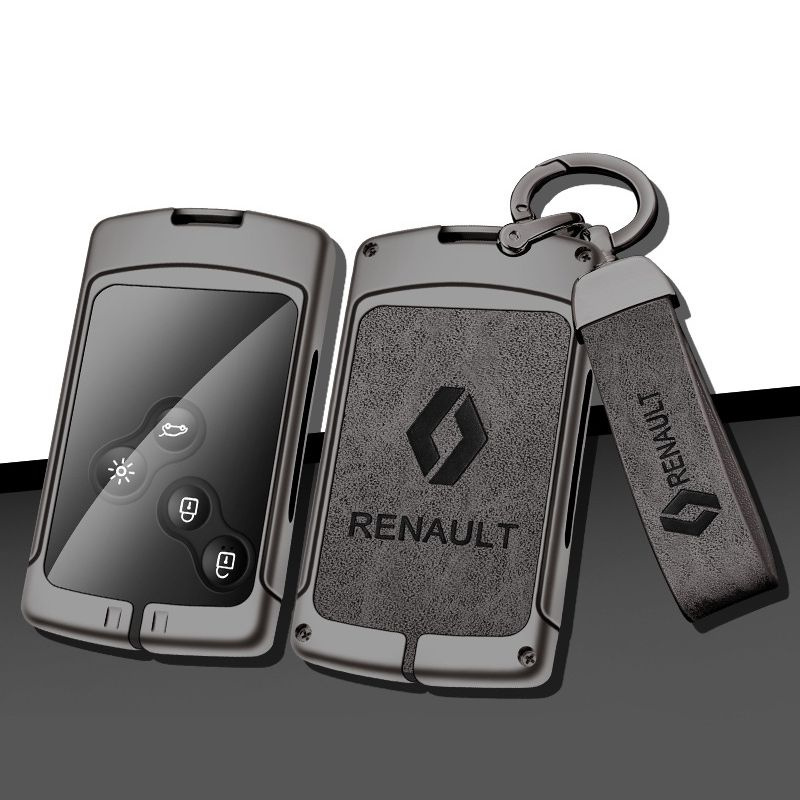 Чехол-брелок для автомобильного ключа Renault Koleos Kaptur Clio Каптюр Клио Колеос металлический с пряжкой #1