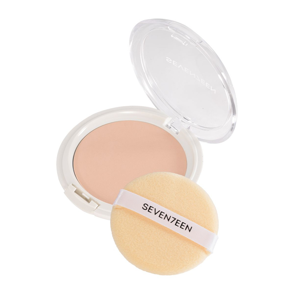 Seventeen Компактная шелковая пудра для лица Natural Silky Compact Powder SPF15, 04 бежевая роза  #1