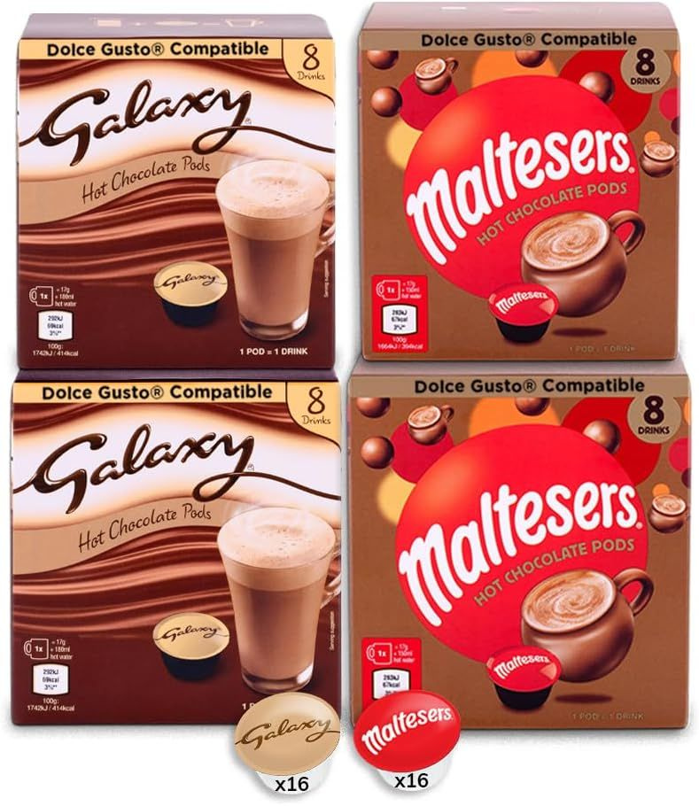 Капсульный горячий шоколад Dolce Gusto Galaxy & Maltesers, 16 капсул каждого вкуса  #1