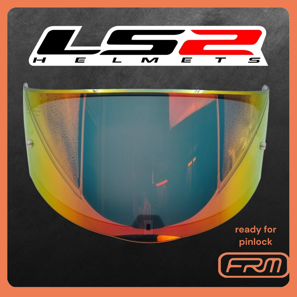 Визор для шлема LS2 FF320 FF353 FF800 красно-золотой #1