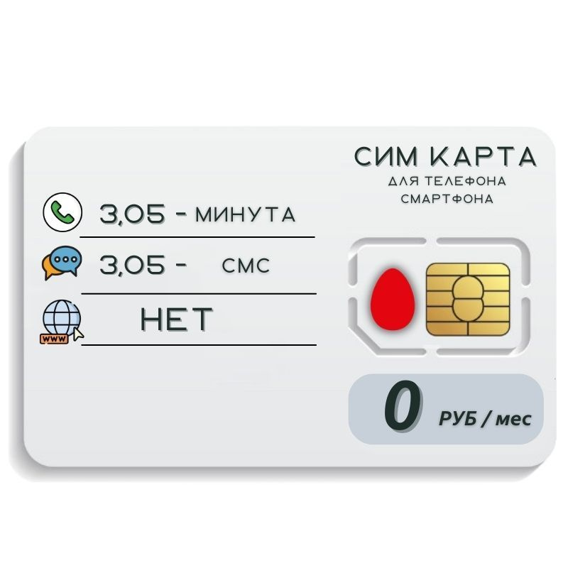 SIM-карта Сим карта оплата по факту 0 руб в месяц для любых мобильных устройств WRTP15MTS (Вся Россия) #1