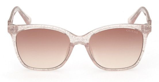 Детские солнцезащитные очки Guess GUS 9238 59F, цвет: бежевый, цвет линзы: коричневый, квадратные, пластик #1