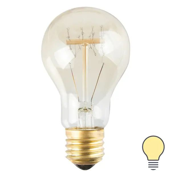 Лампа накаливания Uniel Vintage груша E27 60 Вт 300 Лм свет тёплый белый  #1