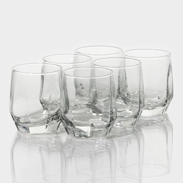 Набор стеклянных стаканов Lav Алмаз, 215 мл, 7 8 см, 6 шт #1