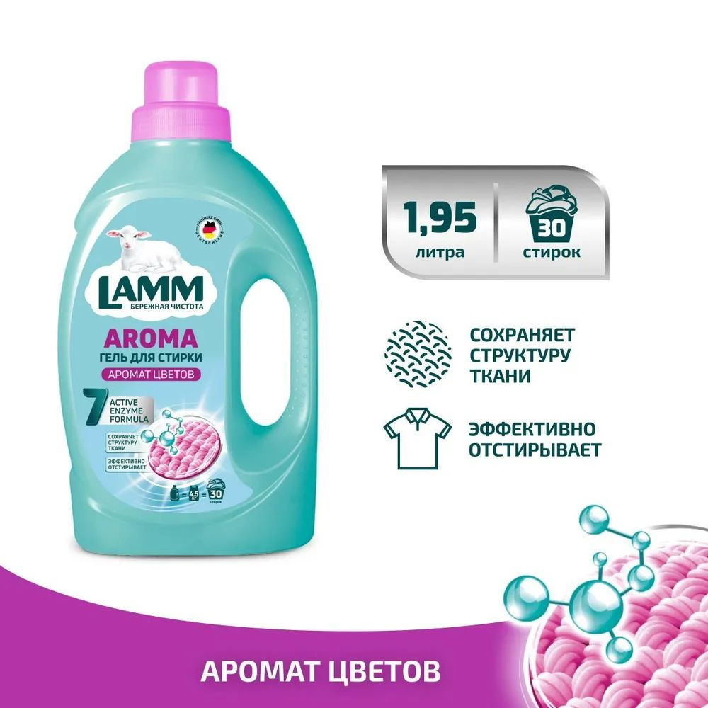 Жидкое средство для стирки "LAMM" Альпийская свежесть, 1,95 л.  #1