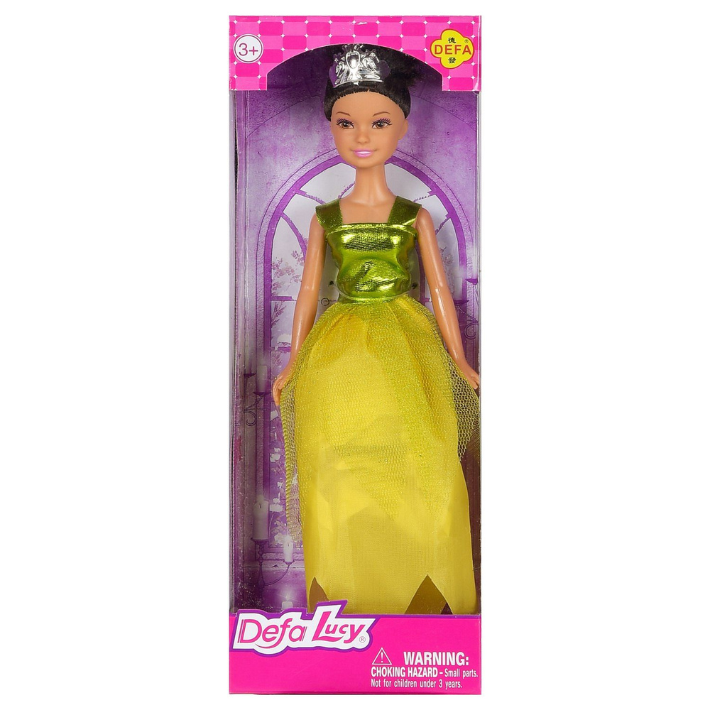 Кукла Defa Lucy Любимая принцесса в желто-зеленом платье 22 см  #1