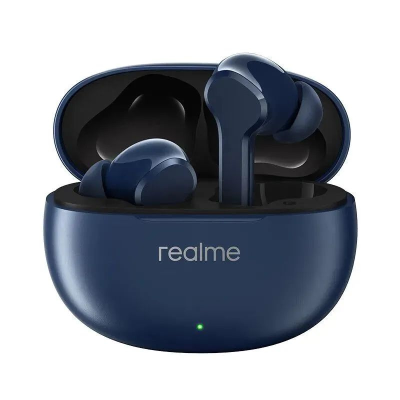 realme Наушники беспроводные с микрофоном Realme Buds T100, Bluetooth, USB Type-C, синий  #1