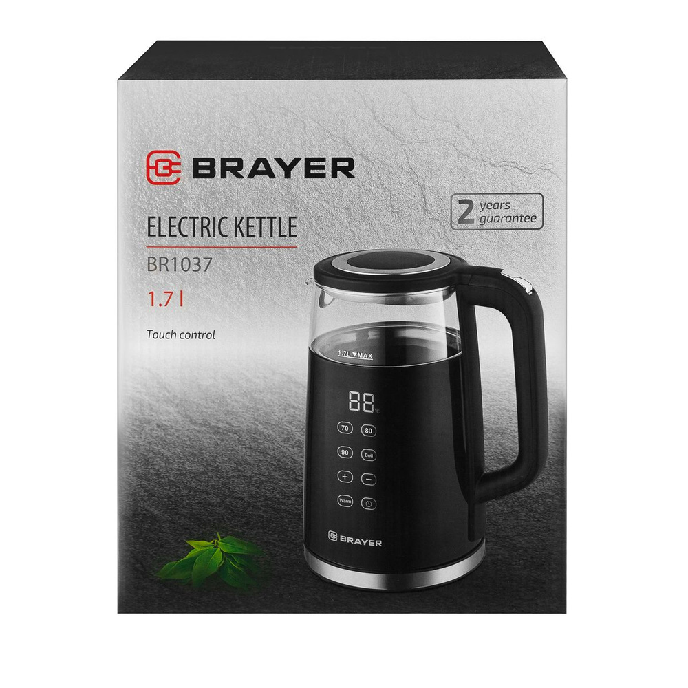 BRAYER Электрический чайник Чайник электрический BR1037, черный  #1