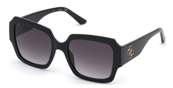 Женские солнцезащитные очки Guess GUS 7681 01B, цвет: черный, цвет линзы: серый, квадратные, пластик #1