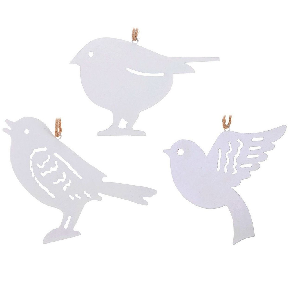 Набор пасхальных украшений Птички Певчие 13-17 см, 3 шт #1