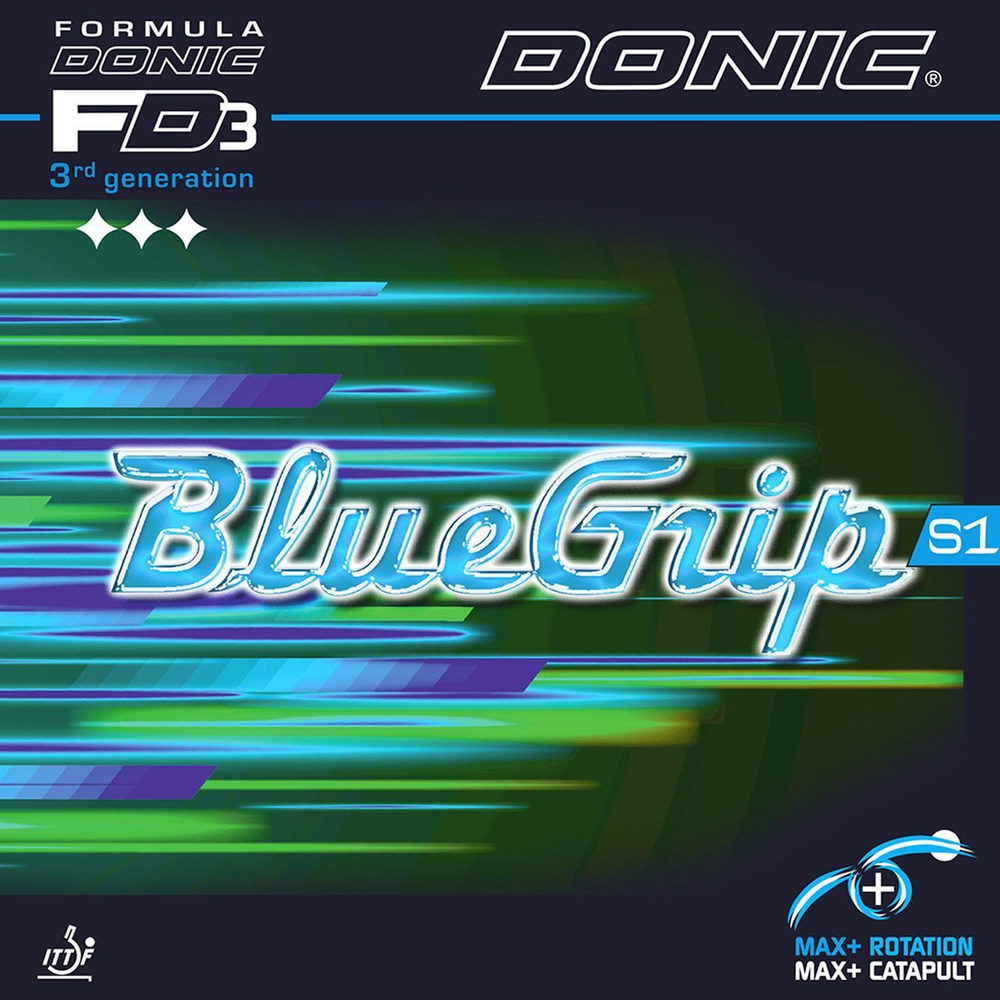 Donic BlueGrip S1, Max, Красный. Накладка для ракетки настольного тенниса.  #1