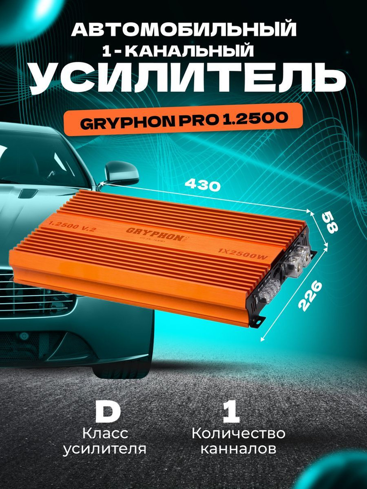 Усилитель звука автомобильный моноблок DL AUDIO Gryphon Pro 1.2500  #1