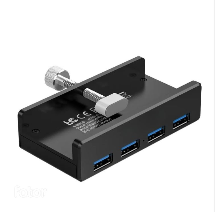 Хаб USB 3.0 MH4PU на 4 порта USB 3.0 для крепления на стол или к монитору  #1