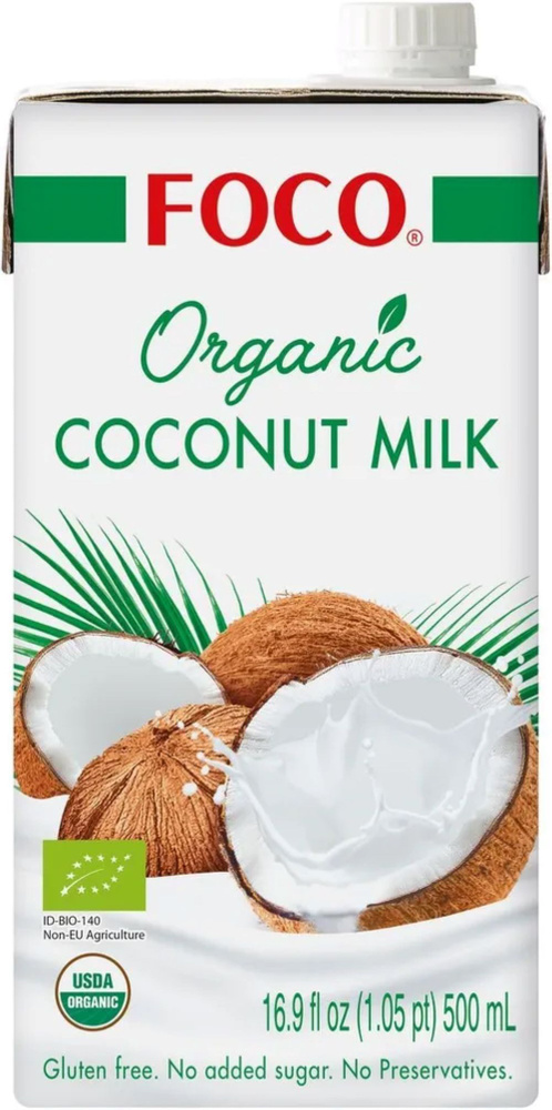 FOCO Organic кокосовое молоко 10-12% 500 мл #1
