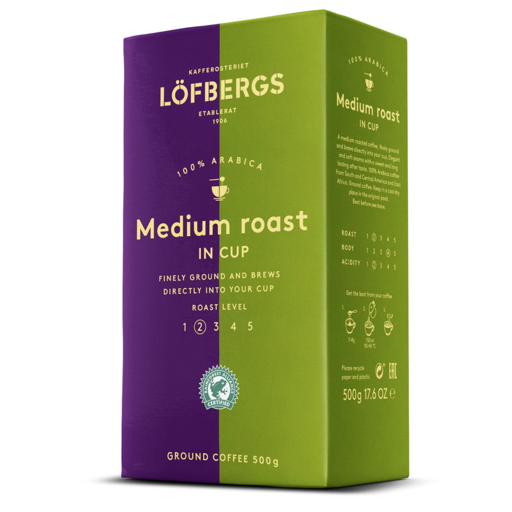 Кофе молотый Lofbergs Medium Roast 500 грамм #1