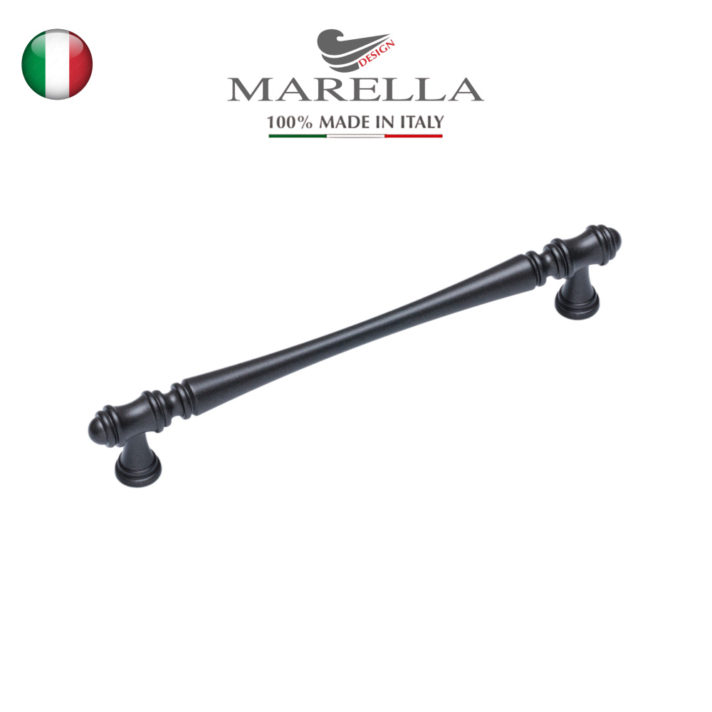 Ручка мебельная Рейлинг / Скоба Marella Columnae Италия Матовый графит 160 мм  #1