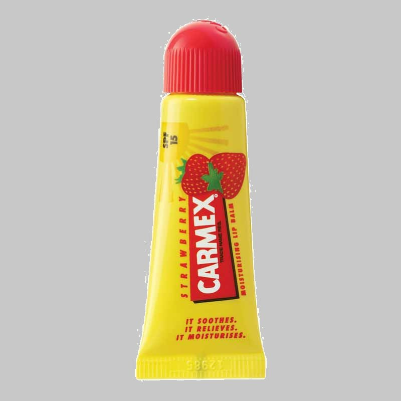 Бальзам для губ с ароматом клубники с защитой SPF15, туба/Carmex Moisturising Lip Balm Strawberry  #1