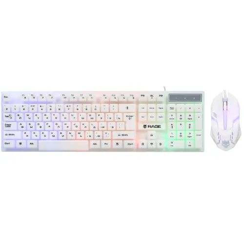 Aceline Комплект мышь + клавиатура проводная GS Rage 100, белый #1