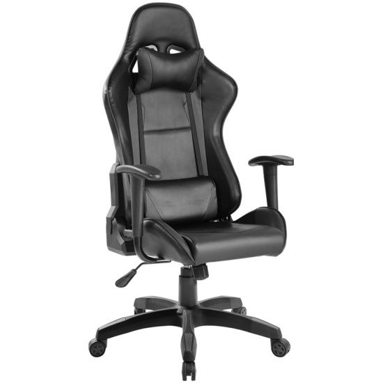 Кресло геймерское Helmi HL-G09 "Control", экокожа черная, 2 подушки  #1