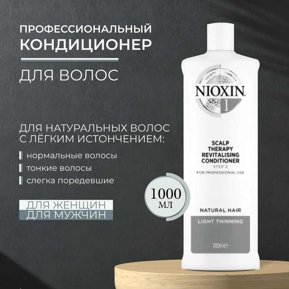Nioxin Scalp Кондиционер для волос, увлажняющий Revitaliser System 1, 1000 мл  #1