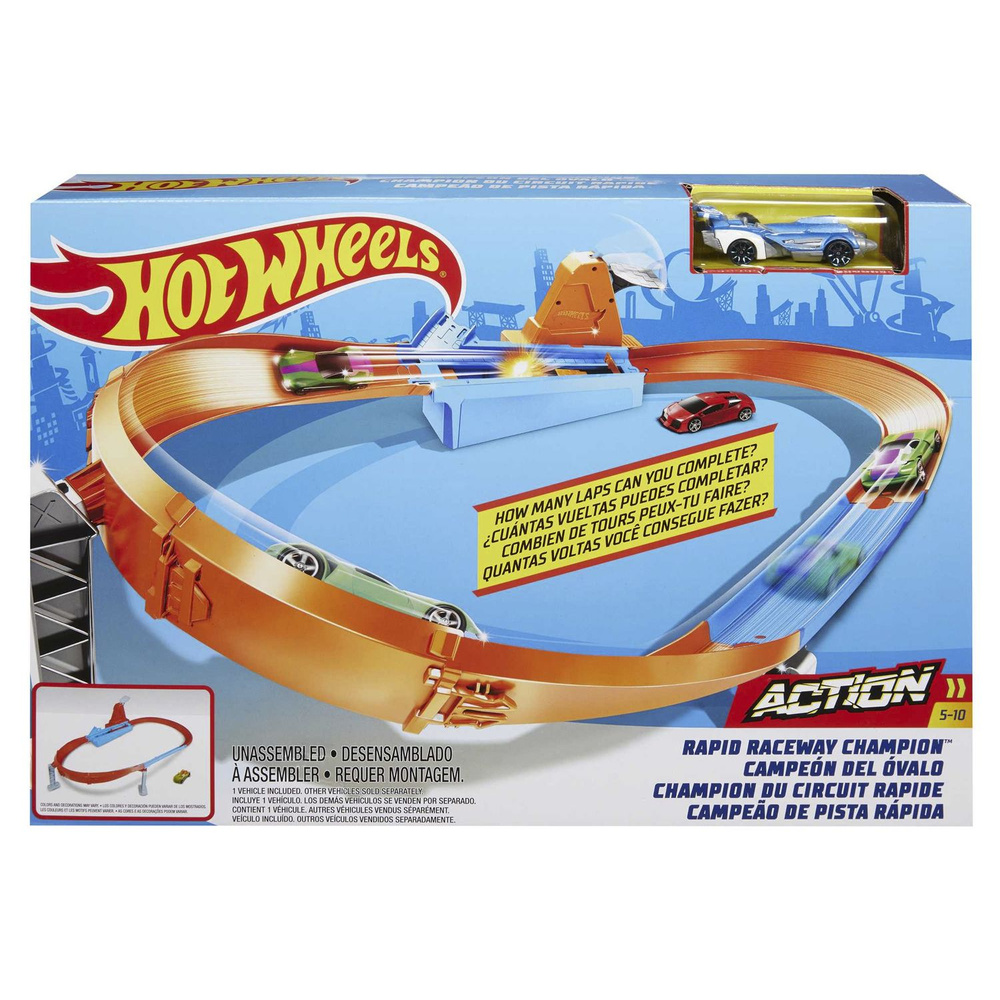 Игровой набор Hot Wheels Автотрек - Чемпионат: Скоростная трасса (Rapid Raceway Champion), в наборе с #1