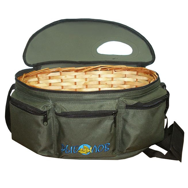 Сумка с корзинкой для рыбы (Рыболов) / Рыболовная сумка для ходовой рыбалки, забродной ловли, нахлыста #1