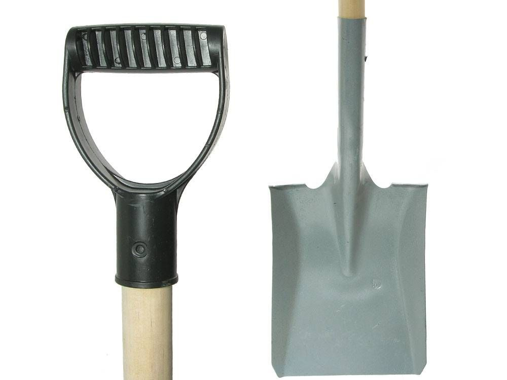 Лопата совковая "Американка" (Ревякино) порошковая окраска в сборе с деревянным черенком с V-ручкой  #1