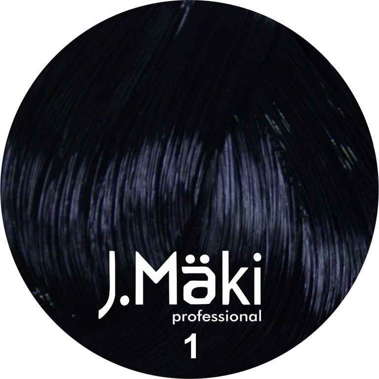 J.Maki 1.0 Черный cтойкий краситель для волос 60 мл #1