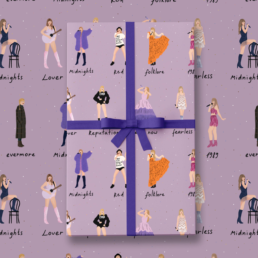Упаковочная бумага для подарков Taylor Swift / Рулон подарочной упаковки Тейлор Свифт 70 на 100 см  #1
