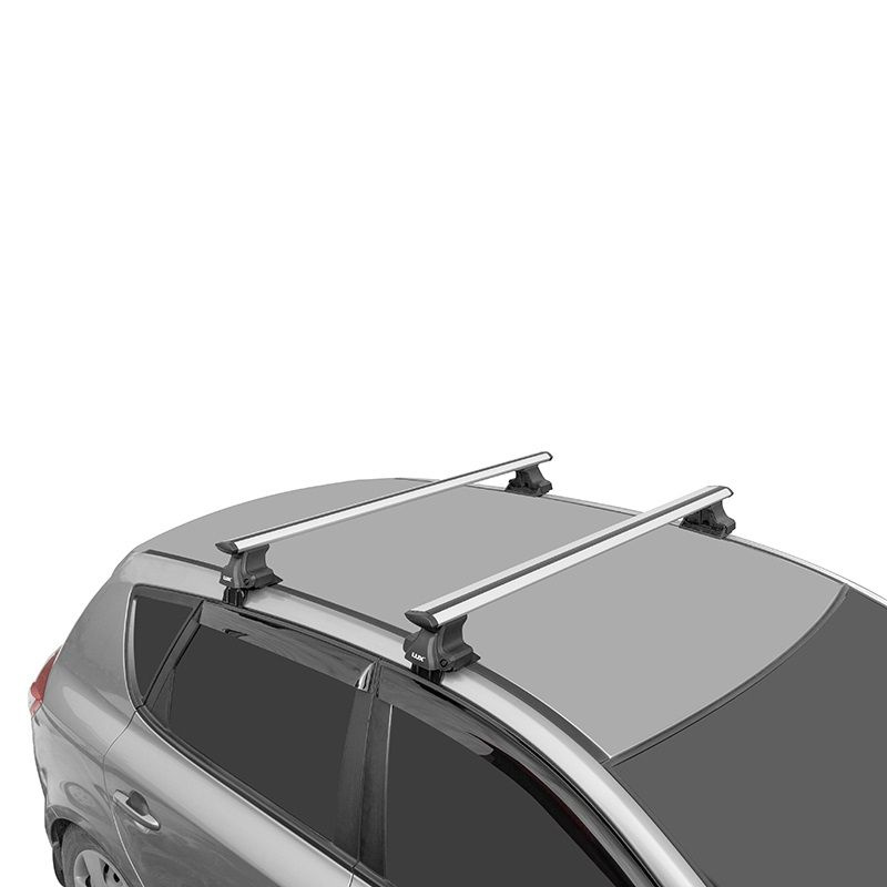 Багажная система D-LUX 1 с дугами 1,2м аэро-трэвэл (82мм) серебристыми для Kia Piсanto III  #1