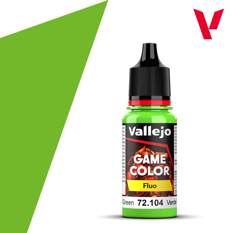 Краска Vallejo 72104 Game Color Fluorescent Green (Флуоресцентный зеленый)  #1