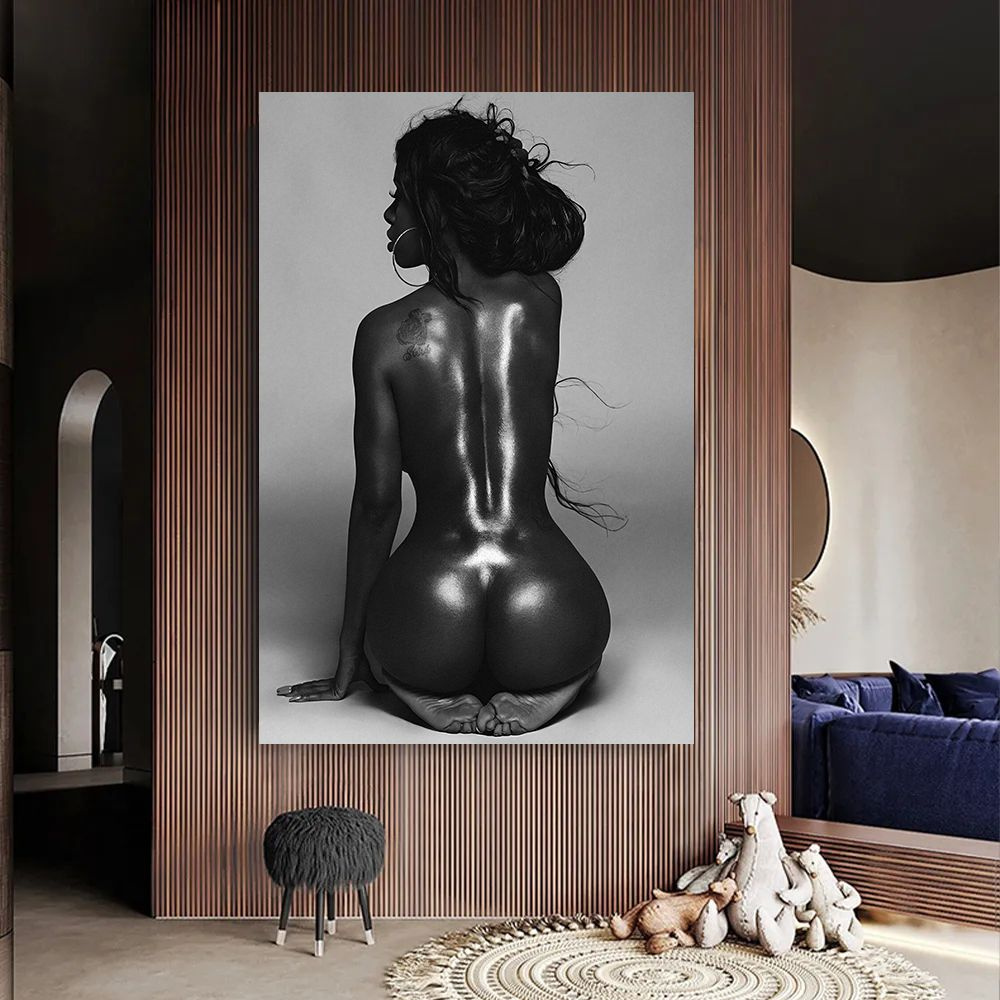 Картина африканская женщина, Картина 18+ девушка, голая девушка, 30х40  #1